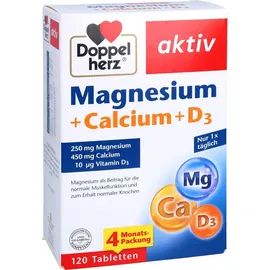 Doppelherz Aktiv Magnesium + Calcium + D3 Tabletten 120 St.