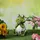 MARELIDA Gartenfigur verträumter Frosch Rosie Tierfigur für Beet Gartendeko 16cm