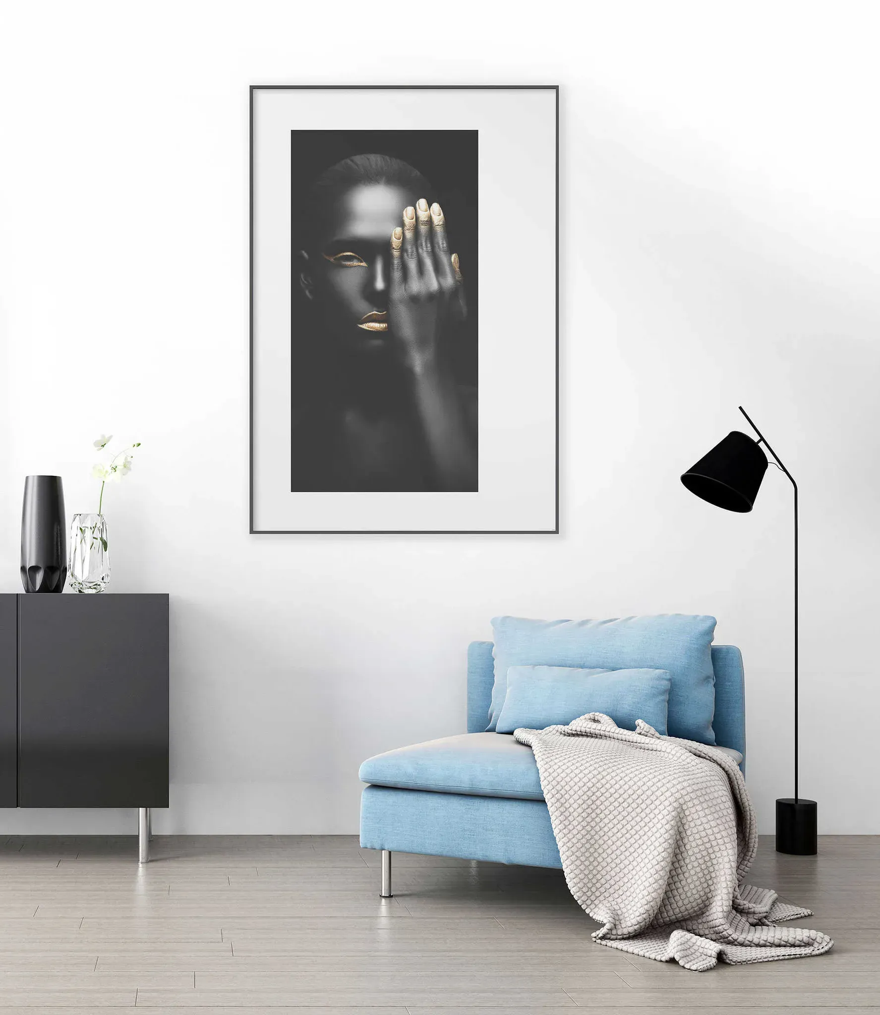 Nielsen Bilderrahmen Alpha Aluminium True Color Super Clear / Eiche Weiß Echthol...
