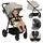 lionelo IVA Buggy bis 22 kg 6 Monaten bis 4 Jahre 360° Räder Volle Stoßdämpfung Verstellbare Rückenlehne höhenverstellbares Verdeck XXL UPF50+ Premium Stoff