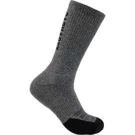 CARHARTT Force Logo Crew, Socken 3er-Pack - Dunkelgrau - XL