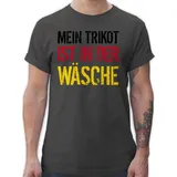 Shirtracer T-Shirt Mein Trikot ist in der Wäsche, Deutschland Germany 2026 Fussball WM Fanartikel grau 4XL