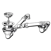 Villeroy & Boch Ablaufgarnitur 82140061 Edelstahl  Verchromt