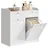 VASAGLE Badschrank 78,9 x 40,0 x 80,2 cm Weiß Holz