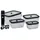 chef cuisine international Frischhaltedose Glas schwarz 1,35 l 8-tlg.