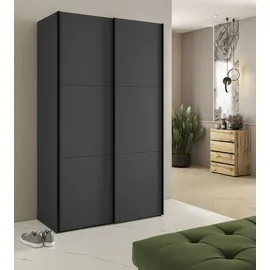otto home Kleiderschrank OTTO HOME "Eastvale, 120x64x210cm, ideal für kleine Räume oder Nischen", grau (graphit), B:120cm H:210cm T:64cm, Dekorfolie, FSC-zertifizierter Holzwerkstoff, Metall, Schränke, Kleiderschrank, Schrank mit Schwebetüren, FSC-zertifiziert,