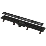 Alca Duschrinne APZ10BLACK Simple Schwarz Matt Kunststoff Apz10black-750m