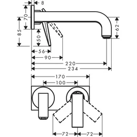 Hansgrohe Citterio chrom 39171000