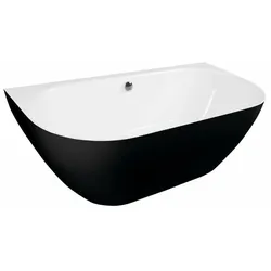 PAGODA Badewanne 170x85x58cm, schwarz/weiss