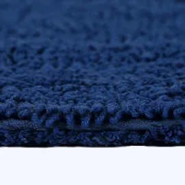 Homescapes Badematte Dunkelblau Ø 80 cm