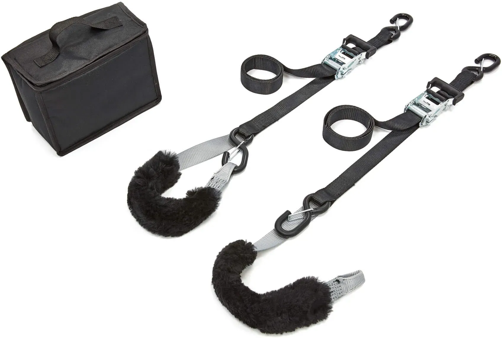 ACEBIKES Tension strap set Deluxe Duo, met ratel, zwart-grijs