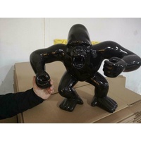 JVmoebel Skulptur, Design Figur Statue Skulpture Figuren Gorilla Abstrakte Terrasse Dekoration Deko schwarz
