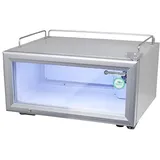 Gastro-Cool, Getränkekühlschrank, Glaskühlschrank, flach, für den Impulskauf, silber-weiß, GCGD15