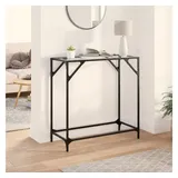 vidaXL Konsolentisch mit Glasplatte 80x35x81 cm transparent