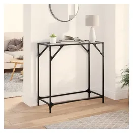 vidaXL Konsolentisch mit Glasplatte 80x35x81 cm transparent
