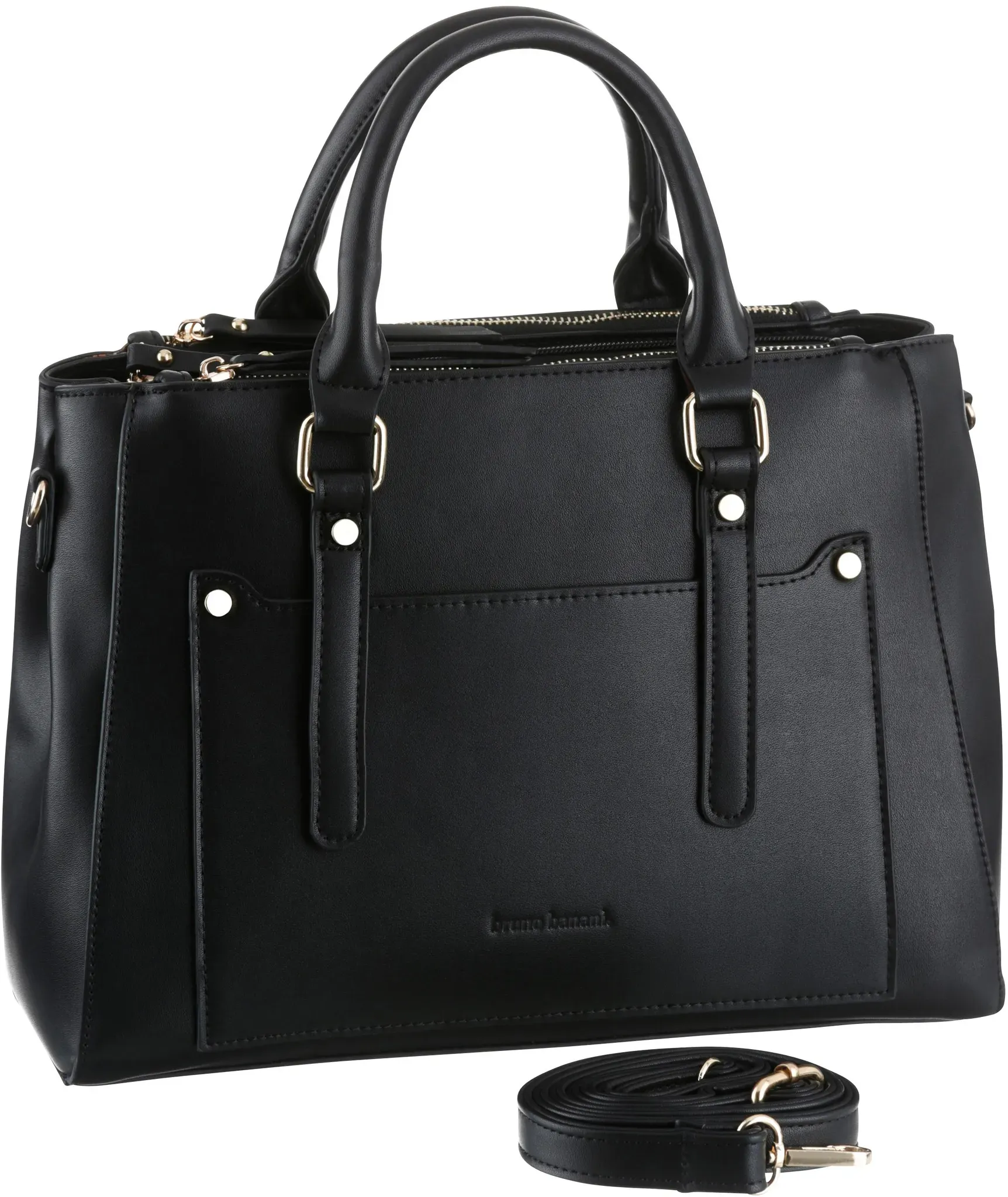 Bruno Banani Henkeltasche, mit praktischer Einteilung Bruno Banani schwarz B/H/T: 33 cm x 23 cm x 14 cm