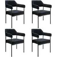 Tectake tectake® Armlehnstuhl, gepolstert, Stahlbeine, 58 x 62 x