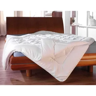 BestLivings Bettdecke 135x200cm, 4 Jahreszeiten Steppbett, Allergiker geeignet - waschbar bei 95°C - bestehend aus 2 Schlafdecken mit Druckknöpfen - Weiß