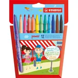 Stabilo power - 12er Pack - mit 12 verschiedenen Farben