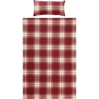REDBEST Biber Karo Rot 135 x 200 cm + 40 x 80 cm