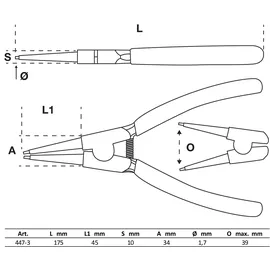 BGS Sprengringzange 447-3
