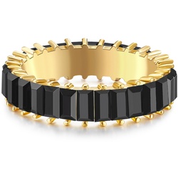 Yokoamii Ring Metall-Legierung Glaskristall in Gelbgold Ringe   Damen 