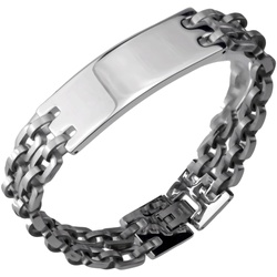 Firetti Armband »Schmuck Geschenk Armkette ID-Platte, Phantasiekette« Firetti edelstahlfarben