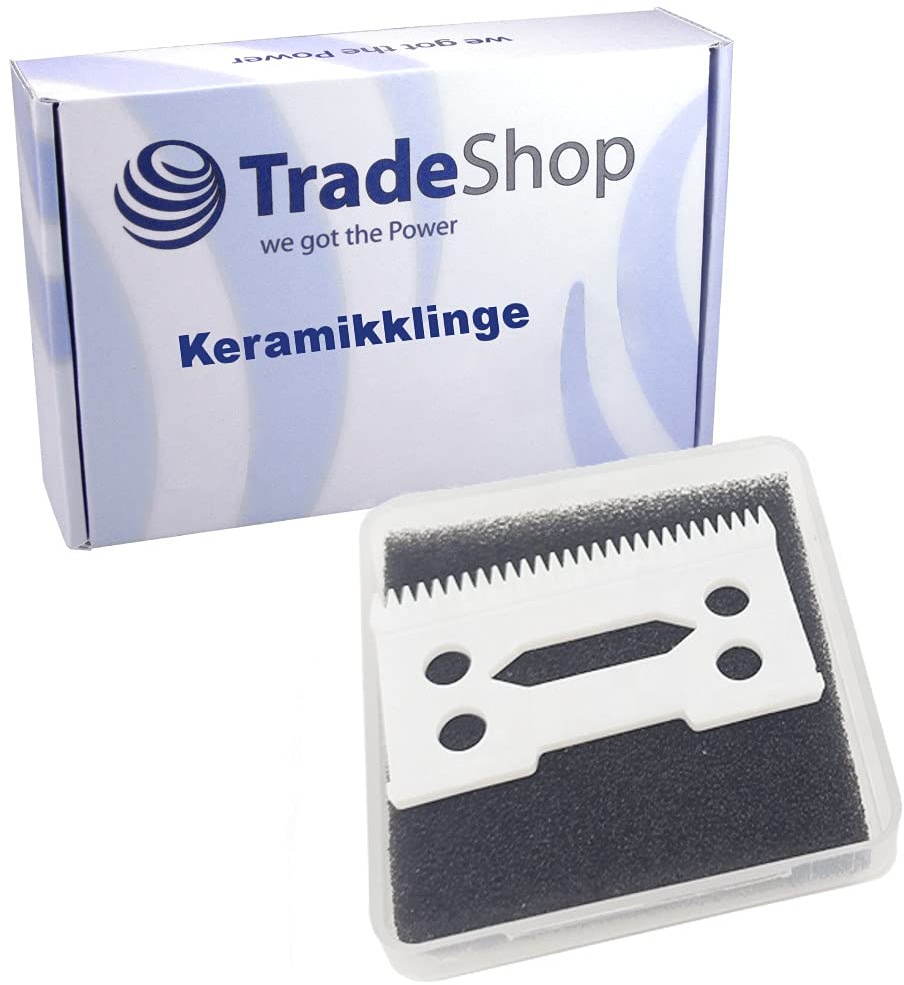 Trade-Shop Keramikklinge weiß für Wahl 5 Star Senior Clipper, Professional Taper Taper II Icon Pro Basic Taper 2000 Haarschneidemaschine