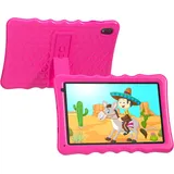 Kinder-Tablet, 10,1 Zoll Android 13 Tablet für Kinder, 4 GB RAM 32 GB ROM 5000 mAh Akku, Kleinkind-Tablets mit Bluetooth, WLAN, Kindersicherung, Dual-Kamera, stoßfeste Hülle (Rosa)