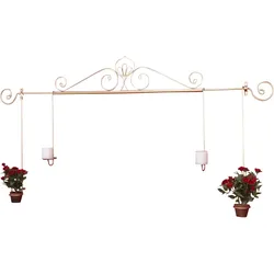Kerzenhalter, gold (goldfarben), B:120cm H:72cm T:18cm, HOFMANN LIVING AND MORE, Kerzenhalter, Kerzen-Wandleuchter, Kerzenhalter, Kerzenleuchter hängend, Wanddeko