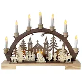 Hti-Living HTI-Living, Weihnachtsbeleuchtung, Leuchtbogen Sternensinger vor der Kirche - 2 Jahre Gewährleistung - mind. 14 Tage Rückgaberecht - Braun - n.a.
