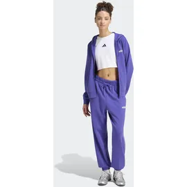adidas Damen, Essentials LINEAR FRENCH Terry Hoodie Sweatshirt, pure Purple/White, M