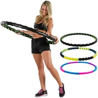 MOVIT Hula-Hoop-Reifen Movit® Hula Hoop Reifen mit Massagenoppen, mit Magnete, Hip, 3 Varianten: 0,9/1,3/1,7 kg blau 48 Magnete | Ø 103,00 cm