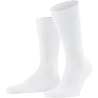 Falke Herren Socken Family SO Allrounder Strümpfe, Uni, Baumwollmischung Weiß 43-46