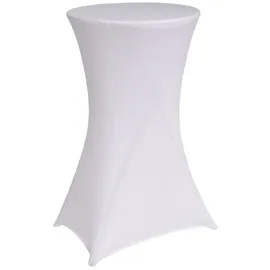 Baumarktplus 10er Set Stehtischhusse 60 cm Weiß Tischdecke Husse Bistrotisch Decke