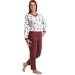 Suprima Pflege-Schlafanzug, Flower Aubergine, small 1 St