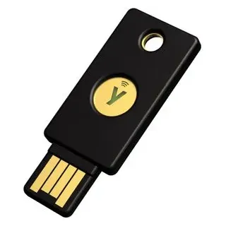 Yubico Security Key NFC - Begrenzte Kompatibilität - Sicherheitsschlüssel für Multi-Faktor-Authentifizierung (MFA) und Passkey, Anschluss über USB-A und NFC