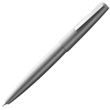 Lamy 2000 silver Füller – edler Füllfederhalter im samtmatt polierten Gehäuse aus Edelstahl – 14 kt. Goldfeder, partiell platiniert & in Strichbreite BB