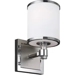 Prospect Park Wandleuchte, 1-flammig, Satin-Nickel mit Chrom - FE-PROSPECT-PARK1