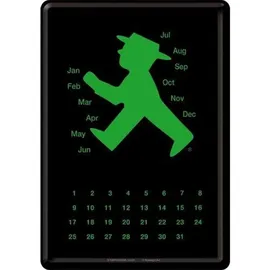 Nostalgic-Art Retro Blechpostkarte, 10 x 14 cm, Ampelmann grün – Souvenir & Geschenk-Idee, Original Lizenzprodukt (OLP), Postkarte aus Metall, Mini-Blechschild als Grußkarte