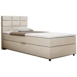 panda möbel Boxbett, Beige, Holz, Mode, 100x200, cm, Oeko-Tex® Standard 100, Schlafzimmer, Betten, Boxspringbetten