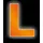 CONACORD Klebebuchstabe L Reflektierend 8 cm Orange
