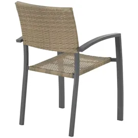 Möbel Kraft Lyon Gartenstuhl 59 x 55 x 85 cm grau