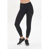 Endurance Funktionstights "THADEA POCKET XQL", Damen, Gr. 36, EURO-Größen, schwarz, 72% Polyamid, 28% Elasthan, bedruckt, unifarben, lang, Hosen, mit praktischer Handy-Seitentasche