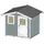 Weka Gartenhaus 123 2,41 x 2,05 m grau