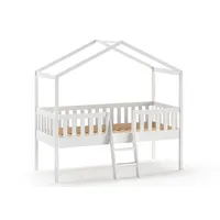 58 aufm Kessel Hausbett mit Leiter Kapua 209x120x202 Kinderbett