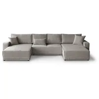 Beautysofa Ecksofa Primo U Die Lieferung beinhaltet die Lieferung in die Wohnung, U-Form Polsterecke für Wohnzimmer, Eckcouch aus Cordstoff, mit Schlaffunktion und Bettkasten