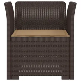 vidaXL 1-Sitzer Sessel 1 x 1 x 1 cm braun