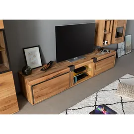 Massivmoebel24 New Amsterdam TV-Lowboard 260 cm Beige Massivholz