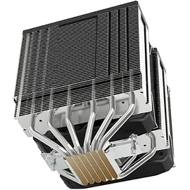 Mars Gaming MCPU-XU6, CPU-Kühler Doppelturm, TDP 350W, 2x Hybridflügel-Lüfter und Hyperbalanciertes Kupfer-FDB-Lager, 6 Heatpipes mit HCT ULTRA Technologie, Universeller Multisocket, Schwarz